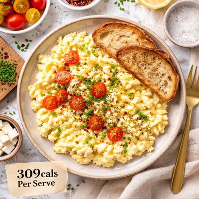 Image of Cream Cheese Scrambled Eggs 309cals Per Serve