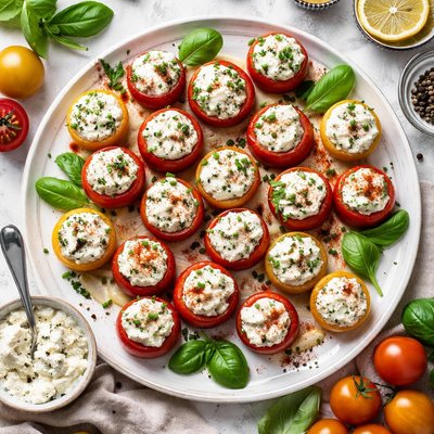 Image of Cream Cheese Stuffed Cherry Tomatoes