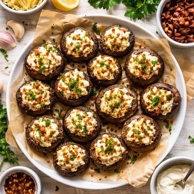 Image of Champiñones Rellenos de Queso Crema Bajo en Carbohidratos
