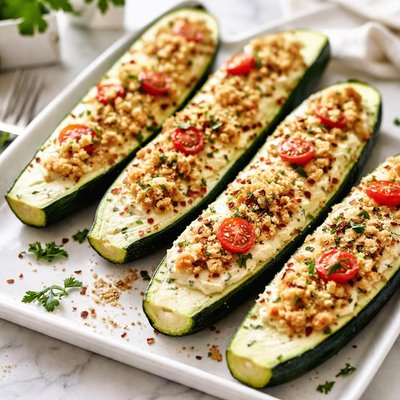 Image of Cream Cheese Stuffed Zucchini