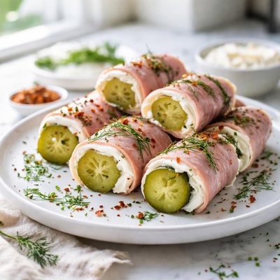 Image of Cream Cheese Wrapped Dill Pickles
