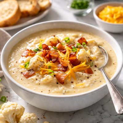 Image of Cream of Cauliflower Cheese Potato Soup