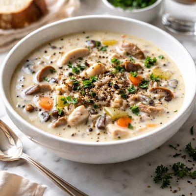 Image of Cream of Chicken Soup with Wild Rice