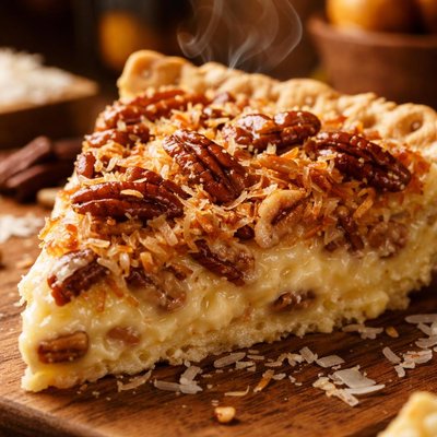 Image of Cream of Coconut Pecan Pie