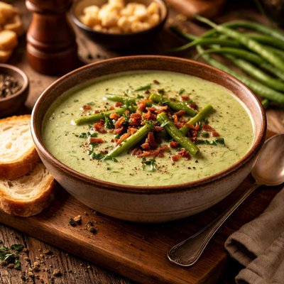 Image of Cream of Fresh Green Bean Soup
