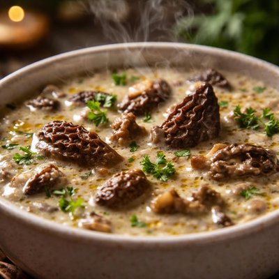 Image of Cream of Morel Mushroom Soup