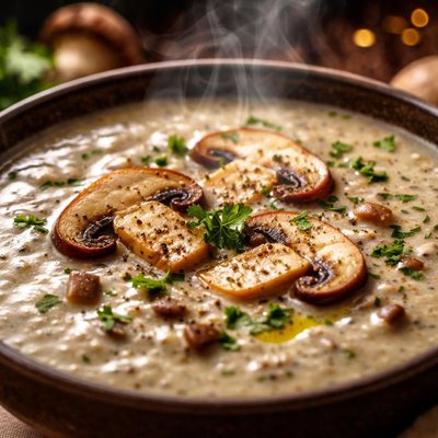 Image of Cream of Mushroom Soup for Grown Ups