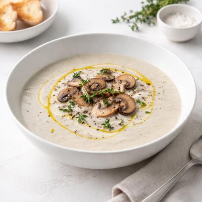 Image of Cream of Mushroom Soup Raw Food