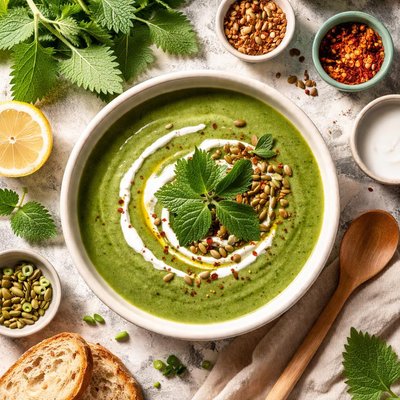 Image of Cream of Nettle Soup Vegan