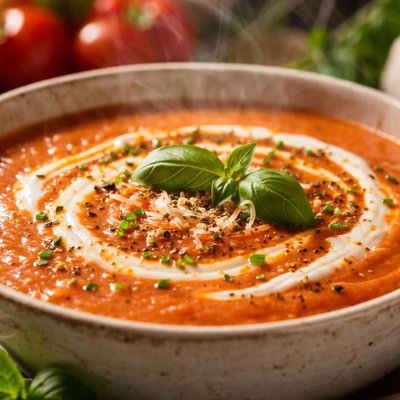 Image of Cream of Tomato and Horseradish Soup