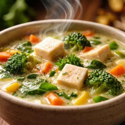 Image of Cream of Vegetable and Tofu Soup