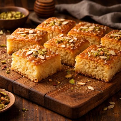 Image of Cream of Wheat Cake Basboosa