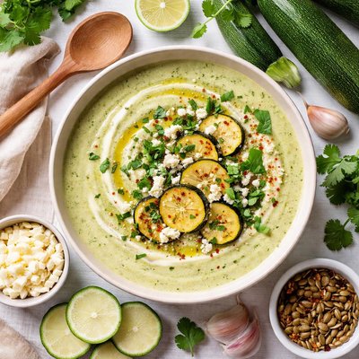 Image of Cream of Zucchini Soup Crema De Calabacitas