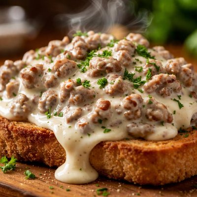 Image of Creamed Beef on Toast Sos by Sy