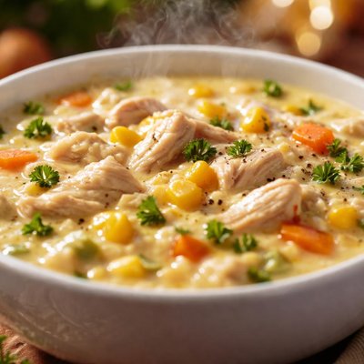Image of Creamed Chicken and Corn Soup