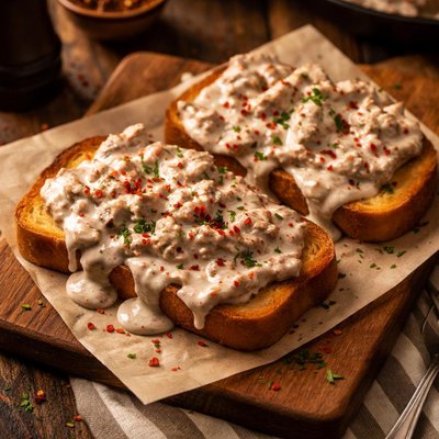 Image of Creamed Chipped Beef on Toast Cayenne Kick