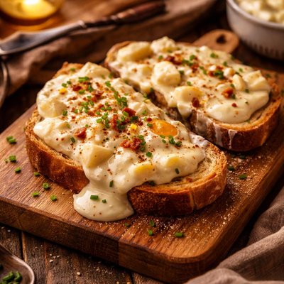 Image of Creamed Eggs on Toast