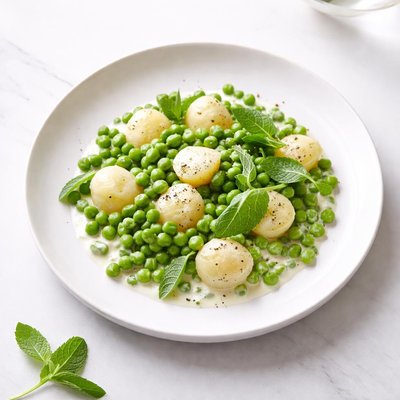 Image of Creamed Mint Peas and Potatoes