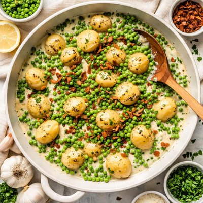 Image of Creamed Peas and Potatoes