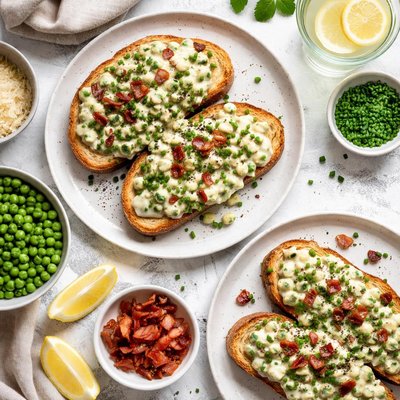 Image of Creamed Peas on Toast