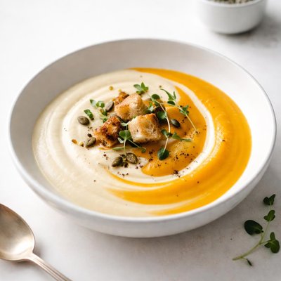 Image of Creamed Potato and Pumpkin Soup
