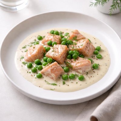 Image of Creamed Salmon and Peas