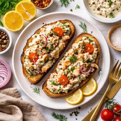 Image of Creamed Salmon on Toast