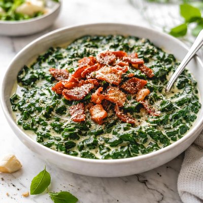 Image of Creamed Spinach and Bacon