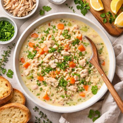 Image of Creamed Turkey and Rice Soup
