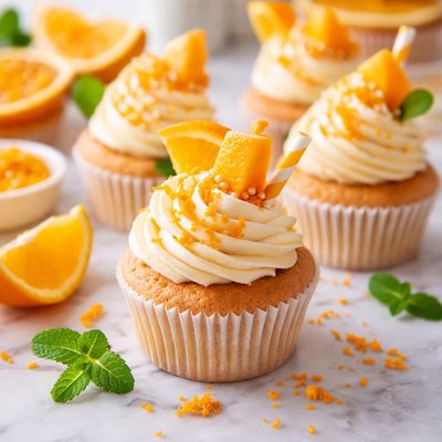 Image of Creamsicle Cupcakes