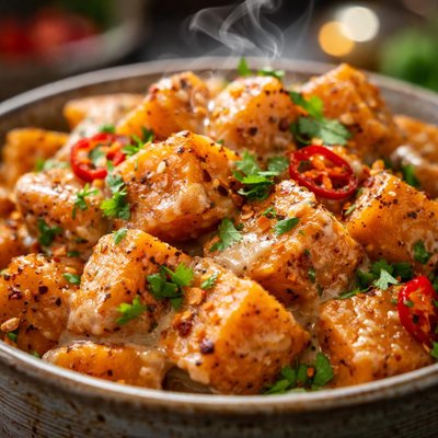 Image of Creamy and Spicy Sweet Potatoes