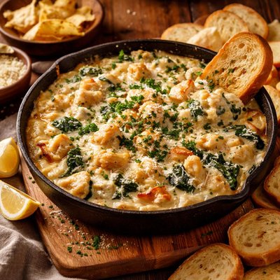 Image of Creamy Artichoke Spinach Crab Dip