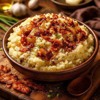Image of Creamy Bacon and Onion Mashed Potatoes