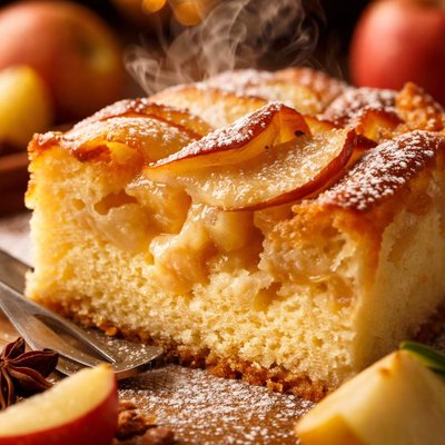 Image of Creamy Baked Apple Custard Cake