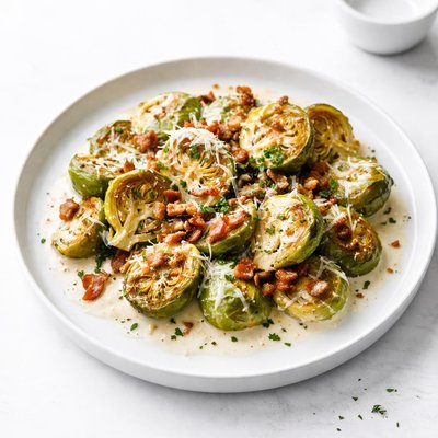 Image of Creamy Baked Brussels Sprouts