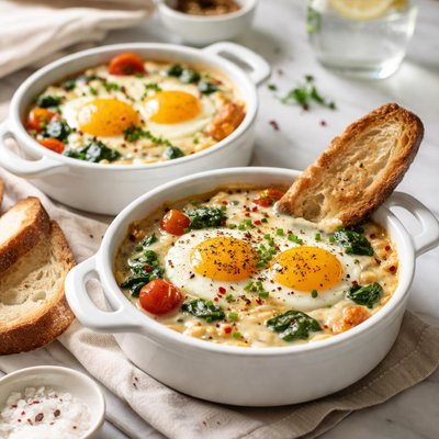 Image of Creamy Baked Eggs for Two