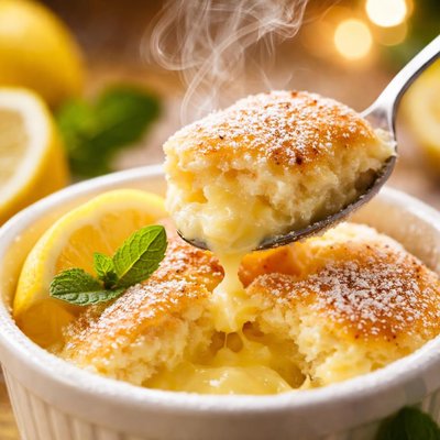 Image of Creamy Baked Lemon Pudding Cake