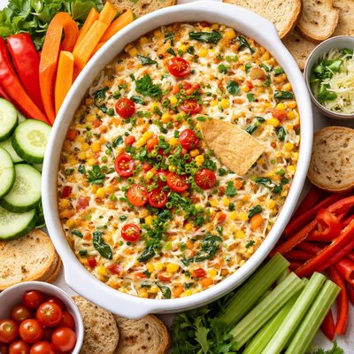 Image of Creamy Baked Veggie Dip