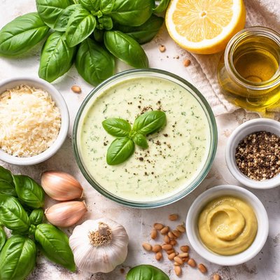 Image of Creamy Basil Dressing or Dip