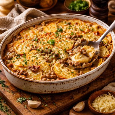 Image of Creamy Beef and Potato Bake