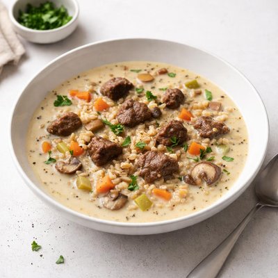 Image of Creamy Beef Barley Soup