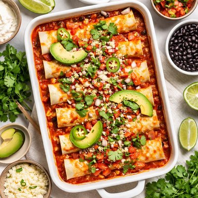Image of Creamy Black Bean Enchiladas