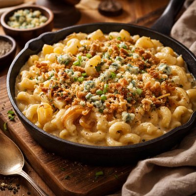 Image of Creamy Blue Cheese and Onion Macaroni and Cheese