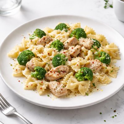 Image of Creamy Bow Tie Pasta with Chicken and Broccoli