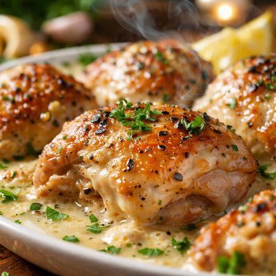 Image of Creamy Buttermilk Baked Chicken Thighs