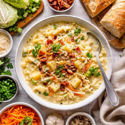 Image of Creamy Cabbage and Potato Soup