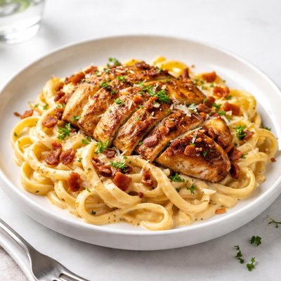 Image of Creamy Cajun Chicken Pasta with Bacon