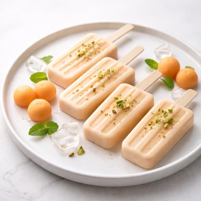Image of Creamy Cantaloupe Pops