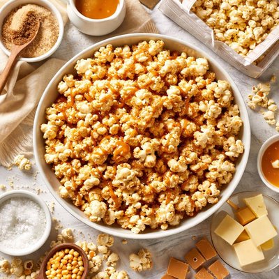 Image of Creamy Caramel Microwave Popcorn