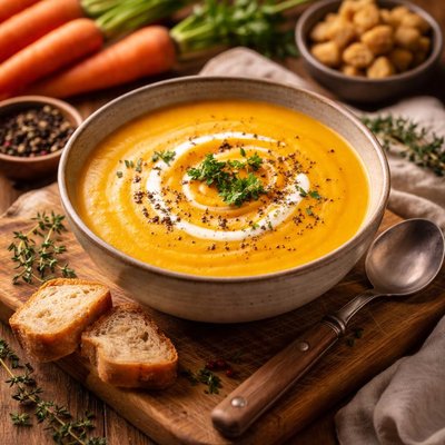 Image of Creamy Carrot Soup Low Fat